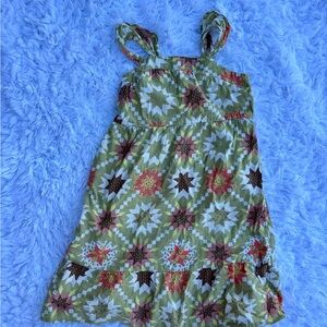 Cat & Jack Green Star Patterned Kids Dress